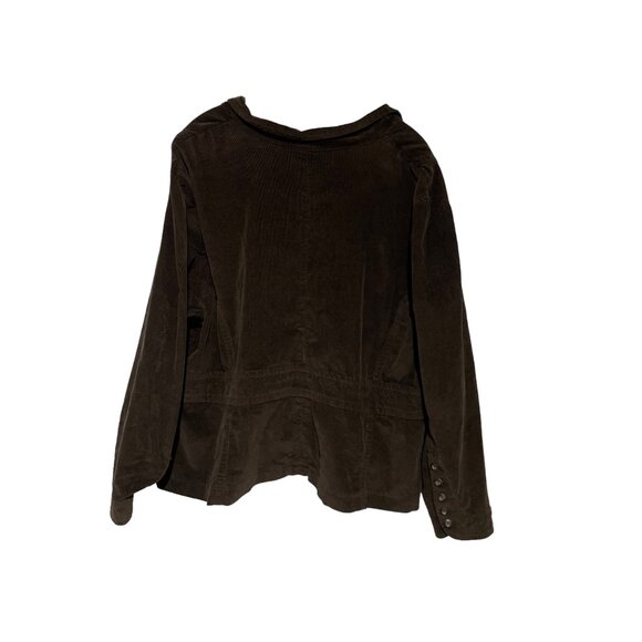 A New Approach Women's Sports Coat Pinstripe Velvety Brown Size 3X - Picture 4 of 5